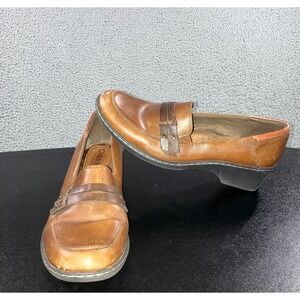 Cobb Hill by New Balance Deidre Leather Loafers Women 8.5 Keeper Brown Heels